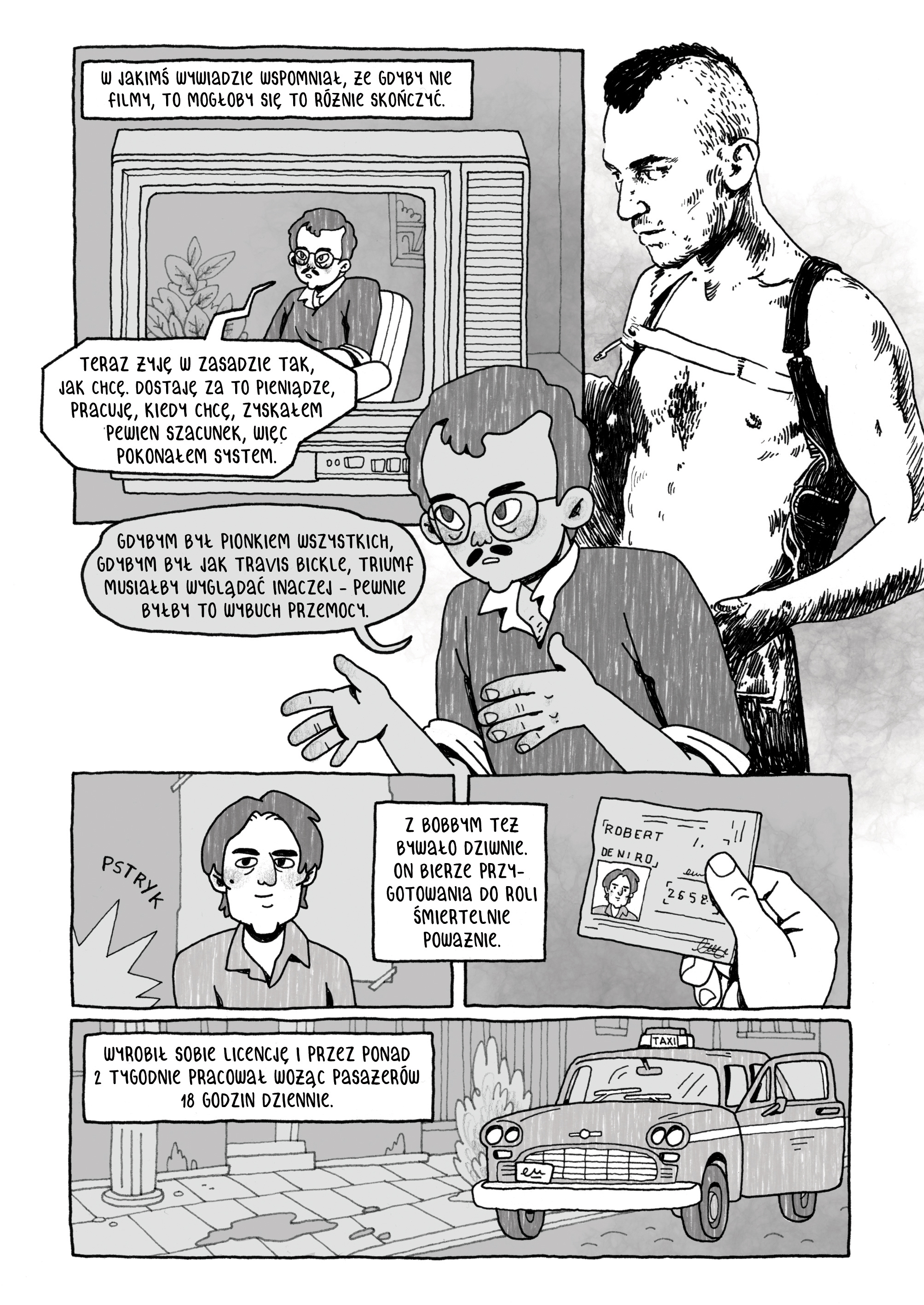 Przykładowa plansza komiksu "Droga Jodie..."
