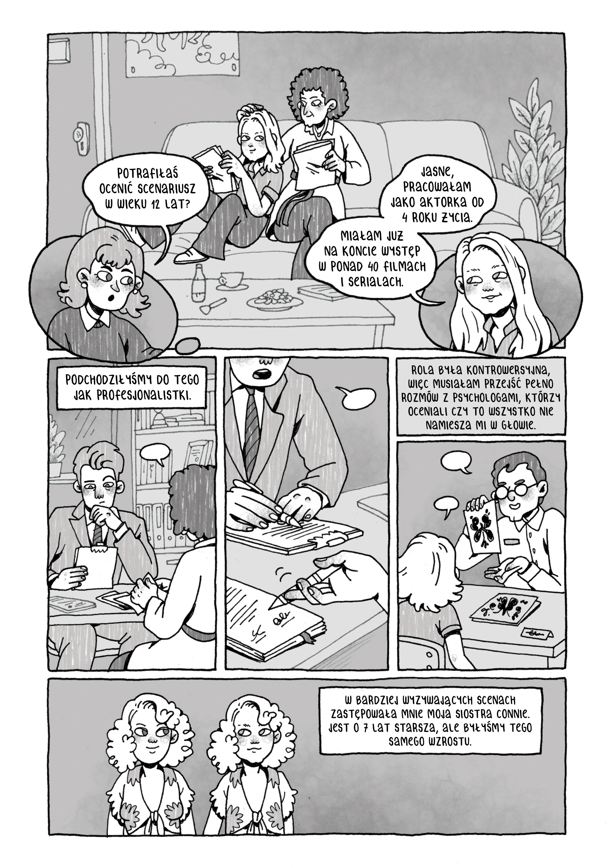 Przykładowa plansza komiksu "Droga Jodie..."